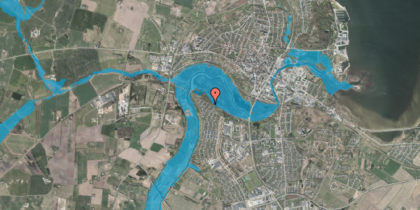Oversvømmelsesrisiko fra vandløb på Ahornvænget 36, 7800 Skive