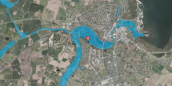 Oversvømmelsesrisiko fra vandløb på Ahornvænget 38, 7800 Skive