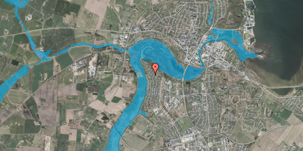 Oversvømmelsesrisiko fra vandløb på Ahornvænget 49, 7800 Skive