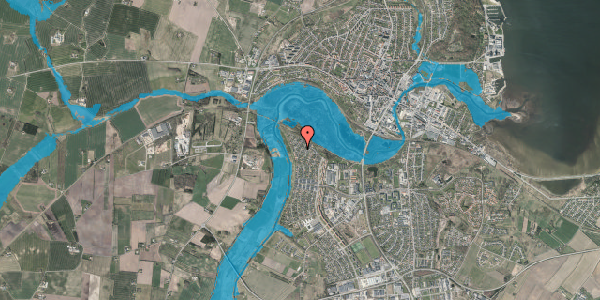 Oversvømmelsesrisiko fra vandløb på Ahornvænget 55, 7800 Skive