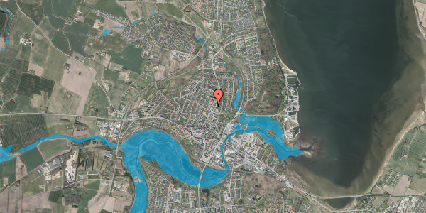 Oversvømmelsesrisiko fra vandløb på Mølgaard Andersens Plads 14, 7800 Skive