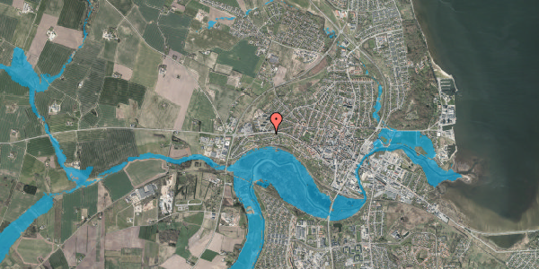 Oversvømmelsesrisiko fra vandløb på Solvangs Alle 12A, 7800 Skive