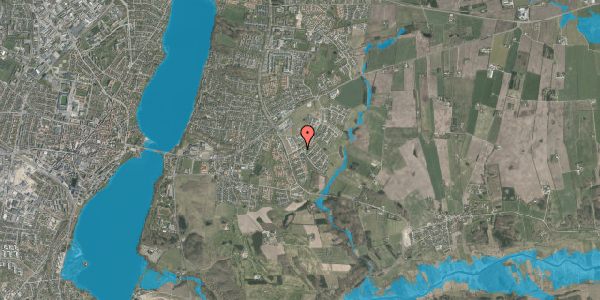 Oversvømmelsesrisiko fra vandløb på Asmild Hegn 3D, 8800 Viborg