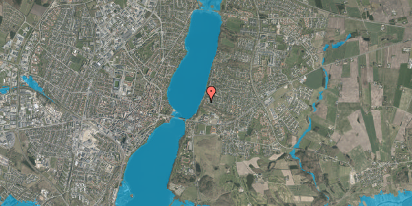 Oversvømmelsesrisiko fra vandløb på Asmildhøjen 2E, 8800 Viborg