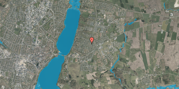 Oversvømmelsesrisiko fra vandløb på Asmildvej 25, 8800 Viborg