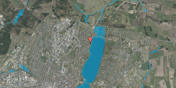 Oversvømmelsesrisiko fra vandløb på Bragesvej 3, 8800 Viborg