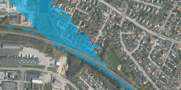 Oversvømmelsesrisiko fra vandløb på Dannevang 26, 8800 Viborg