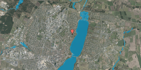 Oversvømmelsesrisiko fra vandløb på Erik Menveds Vej 1, 8800 Viborg