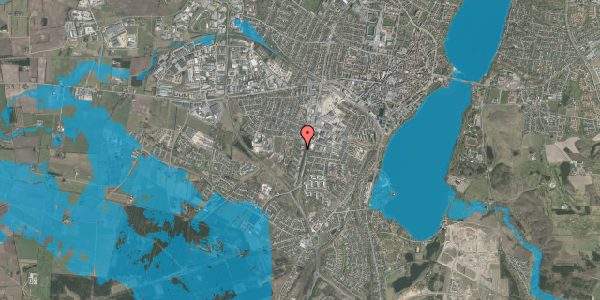 Oversvømmelsesrisiko fra vandløb på Falkevej 40, 1. 102, 8800 Viborg