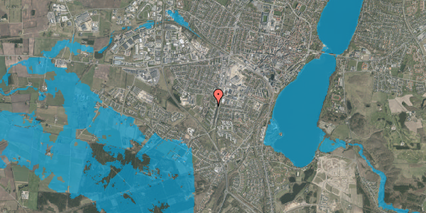 Oversvømmelsesrisiko fra vandløb på Falkevej 48, 2. 25, 8800 Viborg