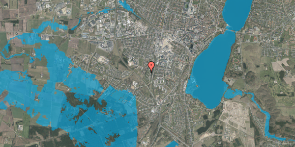 Oversvømmelsesrisiko fra vandløb på Falkevej 74, st. tv, 8800 Viborg