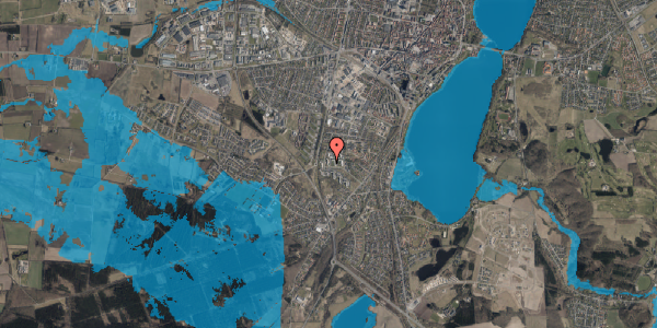 Oversvømmelsesrisiko fra vandløb på Firkløvervej 10, 1. mf, 8800 Viborg