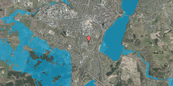 Oversvømmelsesrisiko fra vandløb på Firkløvervej 27, st. tv, 8800 Viborg