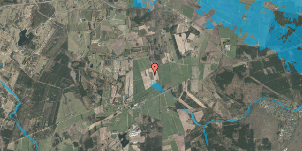 Oversvømmelsesrisiko fra vandløb på Hellerupvej 16, 8800 Viborg