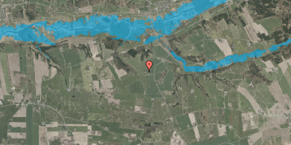Oversvømmelsesrisiko fra vandløb på Hesselholt 25, 8800 Viborg