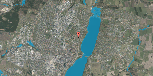 Oversvømmelsesrisiko fra vandløb på Holbergsvej 4, 8800 Viborg