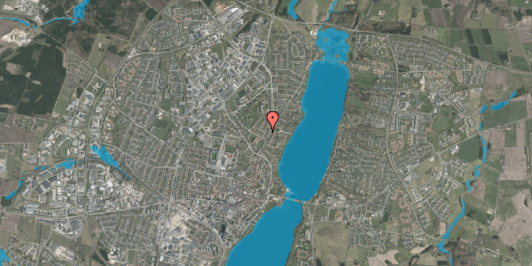 Oversvømmelsesrisiko fra vandløb på Holbergsvej 10, 8800 Viborg