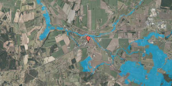 Oversvømmelsesrisiko fra vandløb på Holstebrovej 141, 8800 Viborg