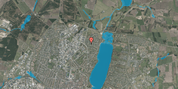 Oversvømmelsesrisiko fra vandløb på Huginsvej 24, 8800 Viborg
