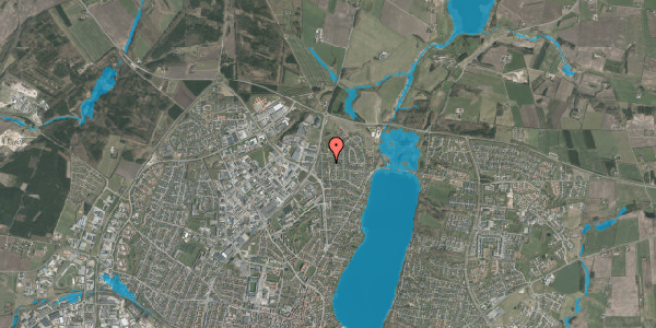 Oversvømmelsesrisiko fra vandløb på Huginsvej 35, 8800 Viborg