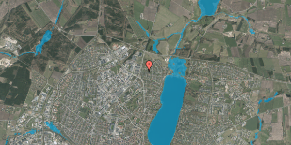 Oversvømmelsesrisiko fra vandløb på Huginsvej 37, 8800 Viborg
