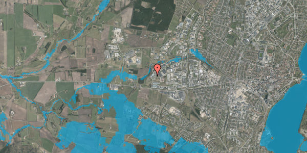 Oversvømmelsesrisiko fra vandløb på Jegindøvej 18, 8800 Viborg