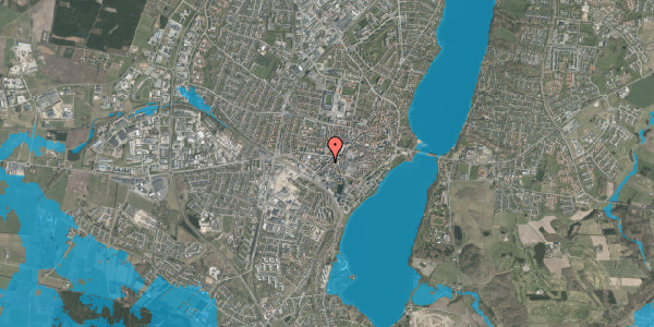 Oversvømmelsesrisiko fra vandløb på Jernbanegade 16, st. tv, 8800 Viborg