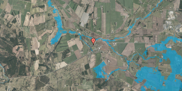 Oversvømmelsesrisiko fra vandløb på Kirkevej 13, 8800 Viborg