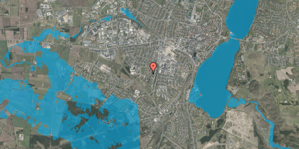 Oversvømmelsesrisiko fra vandløb på Kærsangervej 120, 8800 Viborg