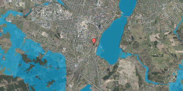 Oversvømmelsesrisiko fra vandløb på Lavendelvej 1, 8800 Viborg