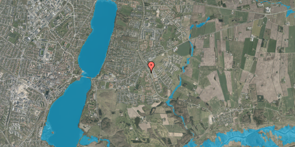 Oversvømmelsesrisiko fra vandløb på Merkurvej 19, 1. 1, 8800 Viborg