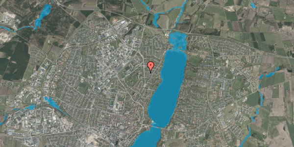 Oversvømmelsesrisiko fra vandløb på Mjølnersvej 9, 8800 Viborg