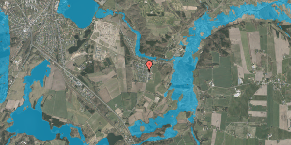 Oversvømmelsesrisiko fra vandløb på Møllehøj 18, 8800 Viborg
