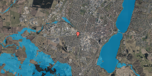 Oversvømmelsesrisiko fra vandløb på Mågevej 4, 8800 Viborg