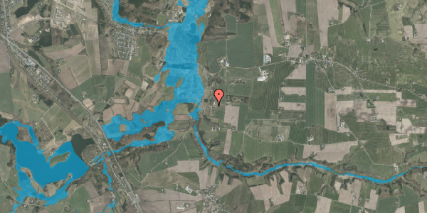 Oversvømmelsesrisiko fra vandløb på Nabevej 1, 8800 Viborg