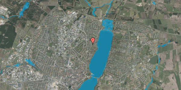 Oversvømmelsesrisiko fra vandløb på Nørremøllevej 23D, 8800 Viborg