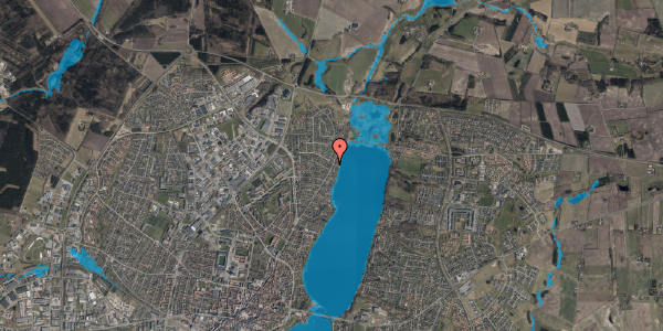 Oversvømmelsesrisiko fra vandløb på Nørremøllevej 77, 8800 Viborg
