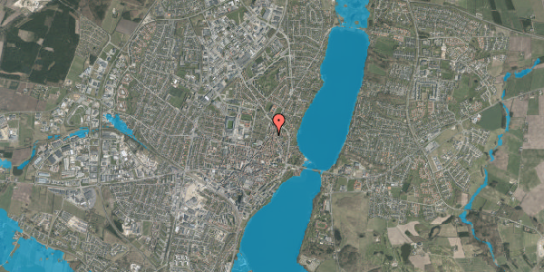 Oversvømmelsesrisiko fra vandløb på Reberbanen 38, 8800 Viborg