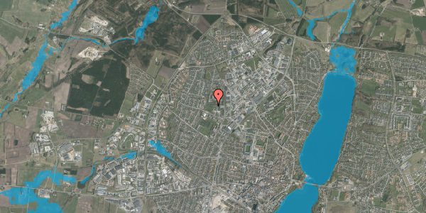 Oversvømmelsesrisiko fra vandløb på Rughavevej 42, 8800 Viborg