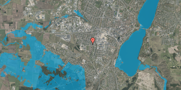 Oversvømmelsesrisiko fra vandløb på Solsortvej 21, 8800 Viborg