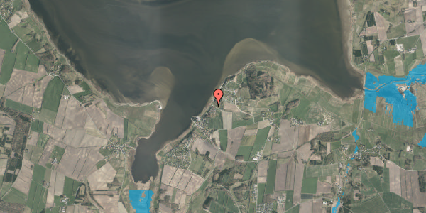 Oversvømmelsesrisiko fra vandløb på Strandvejen 38, 8831 Løgstrup