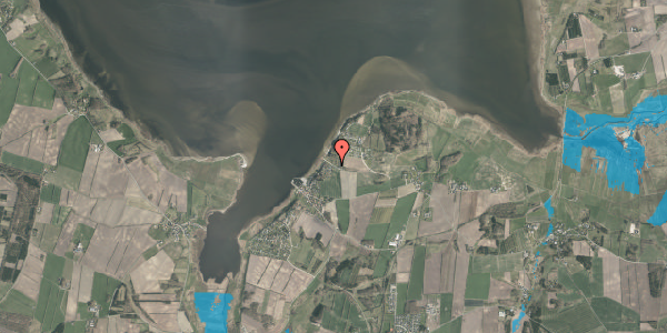 Oversvømmelsesrisiko fra vandløb på Strandvejen 84, 8831 Løgstrup