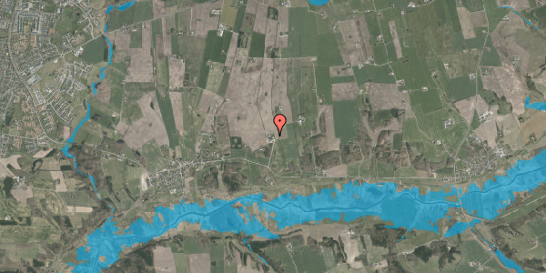 Oversvømmelsesrisiko fra vandløb på Tapdrupvej 127, 8800 Viborg