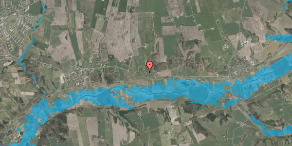 Oversvømmelsesrisiko fra vandløb på Tapdrupvej 133, 8800 Viborg