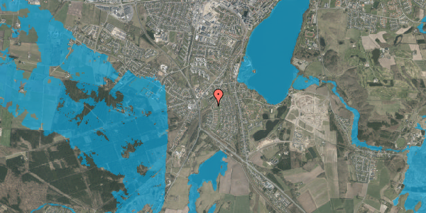Oversvømmelsesrisiko fra vandløb på Teglmarken 45, 8800 Viborg