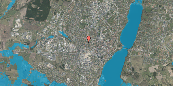 Oversvømmelsesrisiko fra vandløb på Toftegården 18, 2. tv, 8800 Viborg