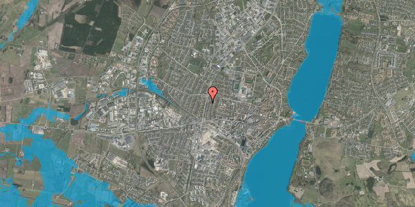 Oversvømmelsesrisiko fra vandløb på Toftegården 28, st. tv, 8800 Viborg
