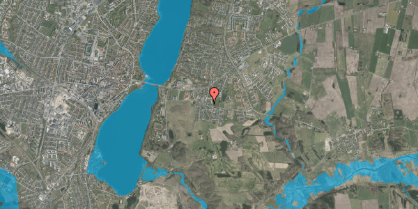 Oversvømmelsesrisiko fra vandløb på Tværvej 29, 8800 Viborg