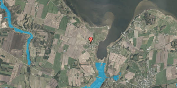 Oversvømmelsesrisiko fra vandløb på Vældgaardvej 1, 8831 Løgstrup