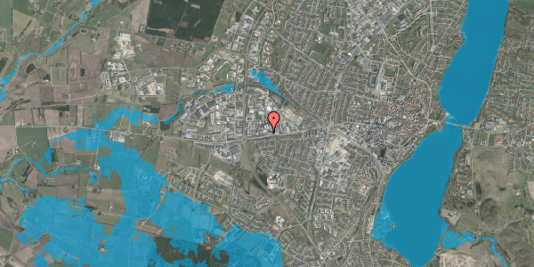 Oversvømmelsesrisiko fra vandløb på Ærøvej 11, 8800 Viborg